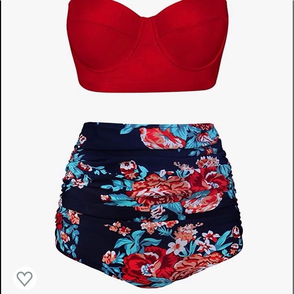 Angerella Women Vintage Polka Dot High Waisted Bathing Suits Bikini Set Size XXL - Picture 5 of 9